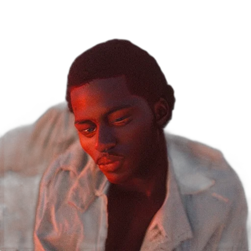 jacket, face, robot, creature, photorealistic, 3d render, vaporwave, concept art transparent PNG cut-out