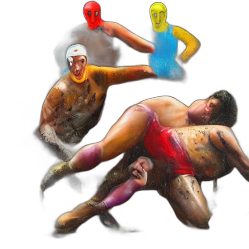 concept art, photorealistic, 3d render, comic book art, drunks, fall, over, mud transparent PNG cut-out
