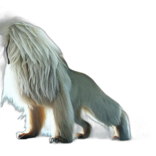 animal, creature, hair, dragon, 3d render, concept art, photorealistic, fantasy art transparent PNG cut-out