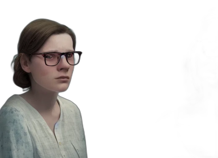 face, hair, concept art, 3d render, photorealistic, cinematic, mid, shot transparent PNG cut-out