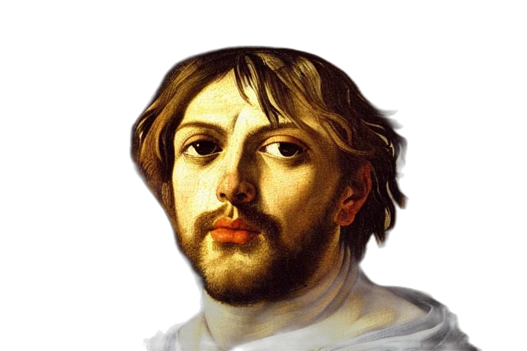face, mask, crown, staff, photorealistic, oil painting, watercolor, vaporwave transparent PNG cut-out
