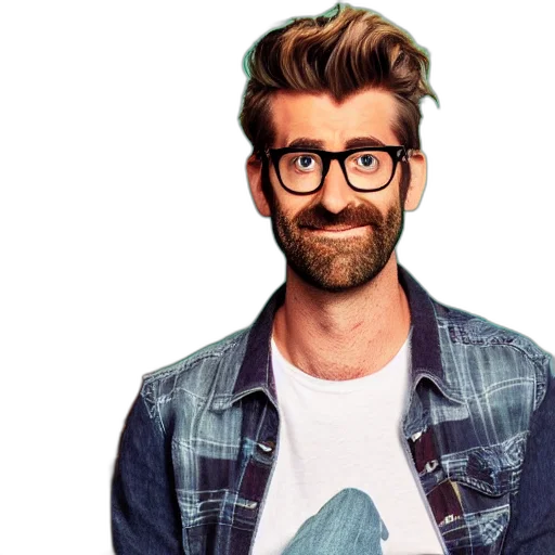jacket, hair, face, cartoon transparent PNG cut-out
