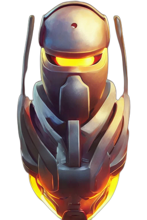 robot, weapon, mask, face transparent PNG cut-out