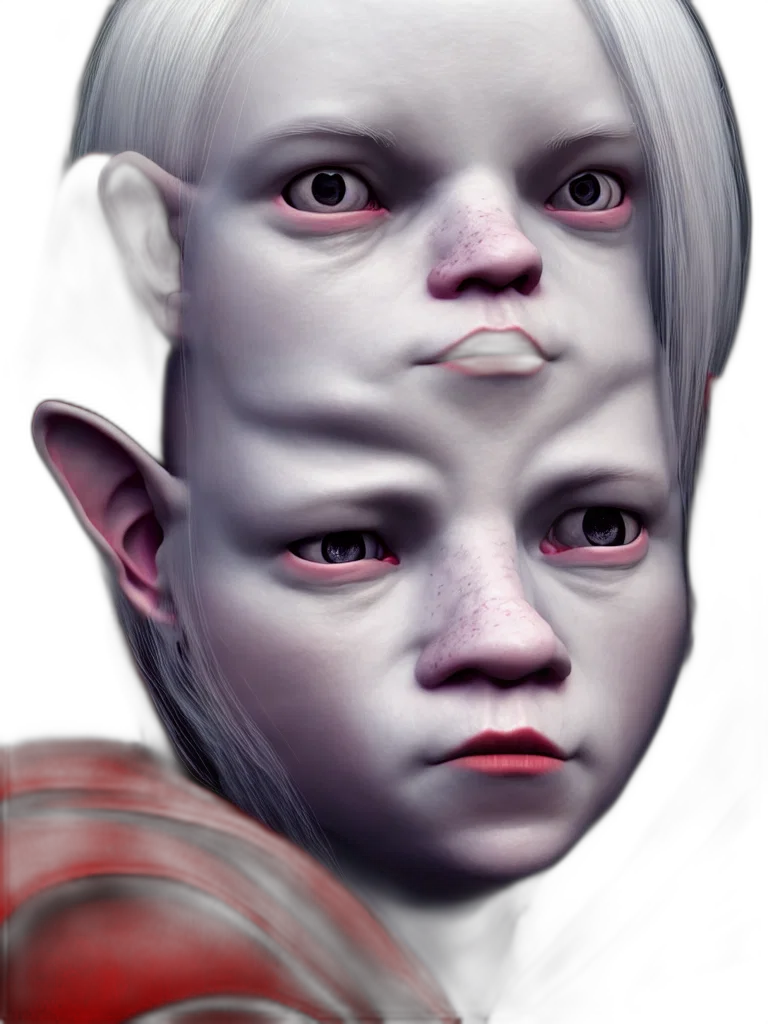 face, mask, creature, concept art, fantasy art, photorealistic, 3d render, red transparent PNG cut-out