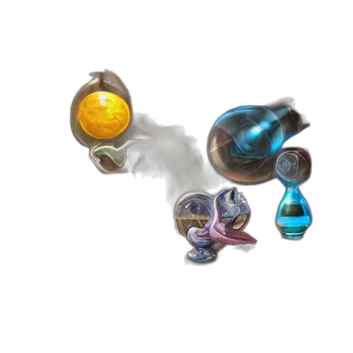 jewelry, weapon, dragon, mask, concept art, fantasy art, 3d render, pixel art transparent PNG cut-out