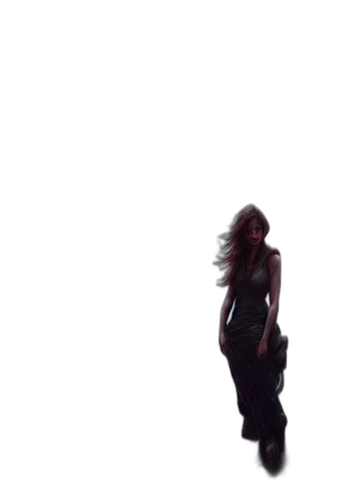dress, hair, jacket, staff, concept art, 3d render, pixel art, photorealistic transparent PNG cut-out