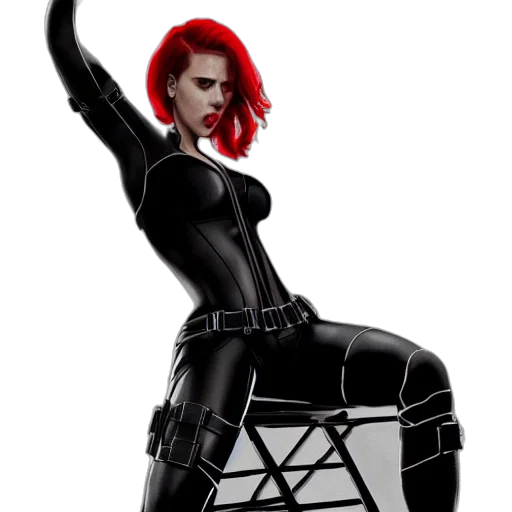 dress, robot, cyberpunk, comic book art, concept art, 3d render, scarlett, johansson transparent PNG cut-out