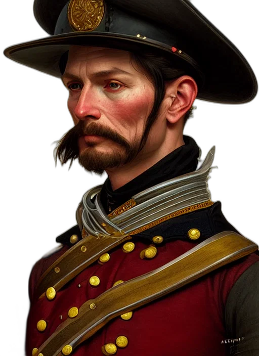 face, hat, staff, crown, photorealistic, fantasy art, concept art, oil painting transparent PNG cut-out