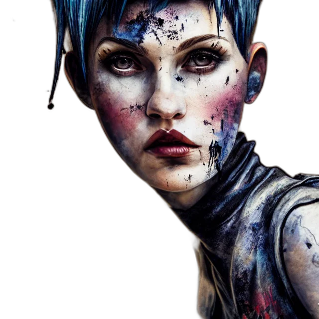 face, robot, cyberpunk, comic book art, fantasy art, concept art, outer space, blue transparent PNG cut-out
