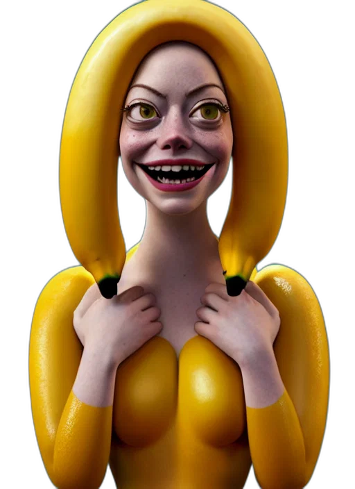 face, dress, creature, animal, 3d render, concept art, photorealistic, cartoon transparent PNG cut-out