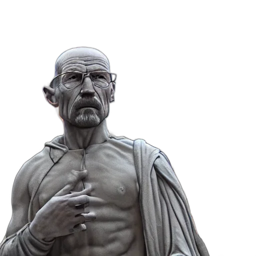 3d render, photorealistic, concept art, very, detailed, renaissance, sculpture, walter transparent PNG cut-out