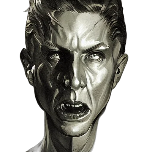 face, mask, creature, comic book art, concept art, photorealistic, fantasy art, still transparent PNG cut-out