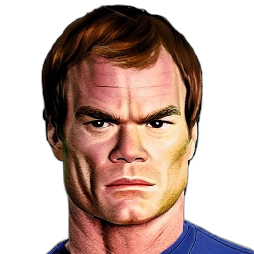face, hair, comic book art, photorealistic transparent PNG cut-out