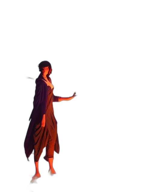 dress, umbrella, staff, jacket transparent PNG cut-out
