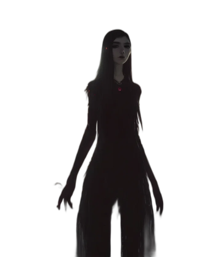 dress, creature, staff, concept art, 3d render, fantasy art, pixel art, dark transparent PNG cut-out