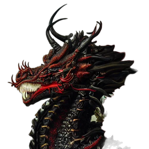 dragon, creature, mask, staff transparent PNG cut-out