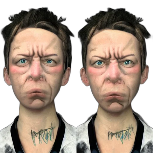 face, mask, 3d render, photorealistic, concept art, cartoon, hardcore, frowning transparent PNG cut-out
