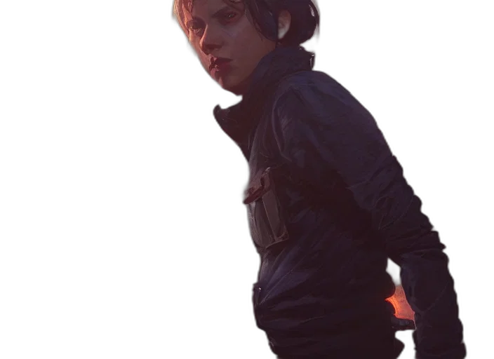 jacket, staff, hat, face transparent PNG cut-out