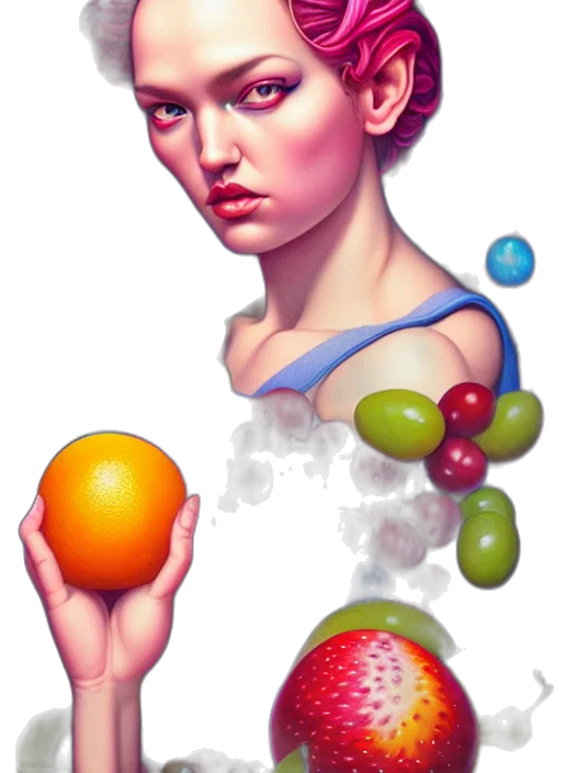 food, jewelry, concept art, photorealistic transparent PNG cut-out