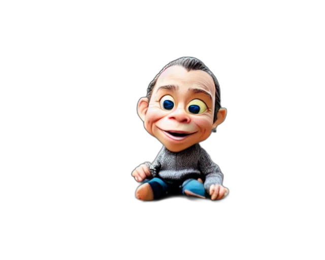 face, creature, animal, staff, 3d render, photorealistic, concept art, cartoon transparent PNG cut-out