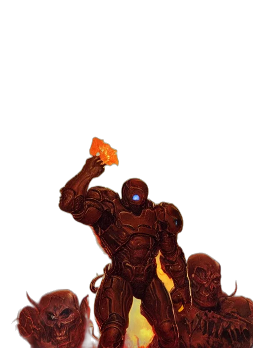 robot, weapon, creature, staff transparent PNG cut-out