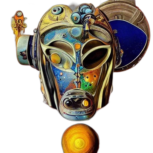 mask, robot, face, jewelry transparent PNG cut-out