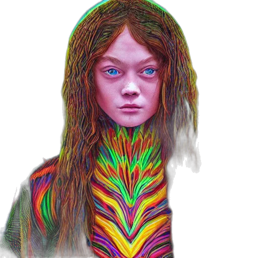 face, hair, creature, robot, photorealistic, fantasy art, watercolor, oil painting transparent PNG cut-out