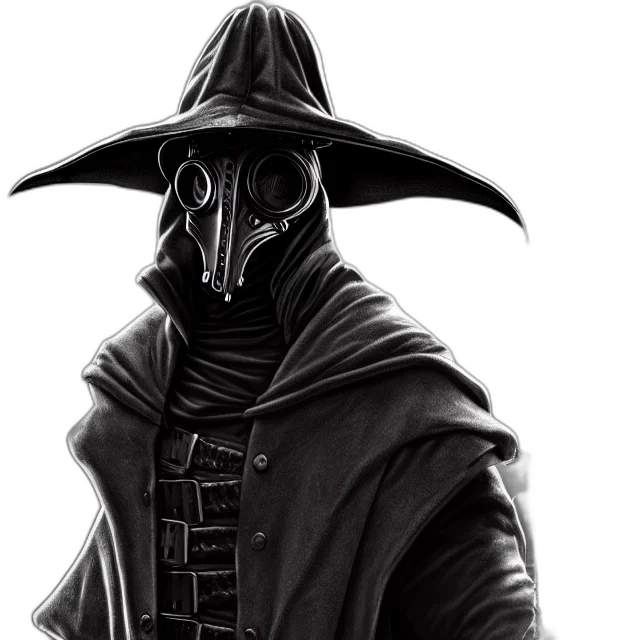mask, staff, concept art, fantasy art, comic book art, photorealistic, dark, cyberpunk transparent PNG cut-out