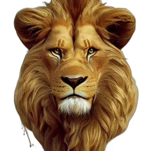 animal, crown, face, staff, photorealistic, oil painting, fantasy art, watercolor transparent PNG cut-out