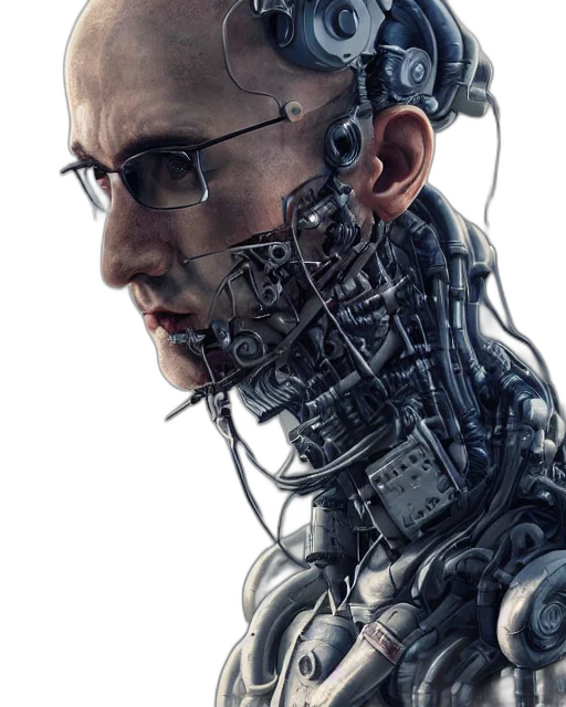 robot, face, cyberpunk, concept art, 3d render, photorealistic, half, masked transparent PNG cut-out