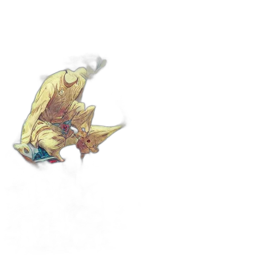 dragon, staff, creature, weapon, pixel art, concept art, fantasy art, watercolor transparent PNG cut-out