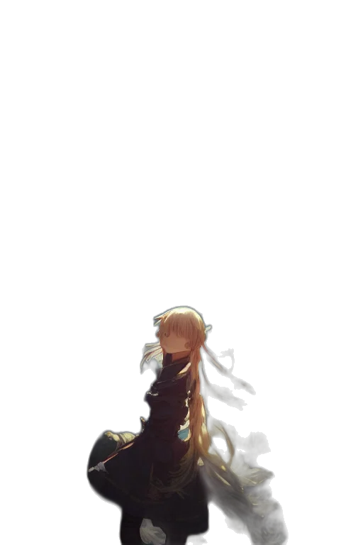 dress, crown, creature, staff transparent PNG cut-out