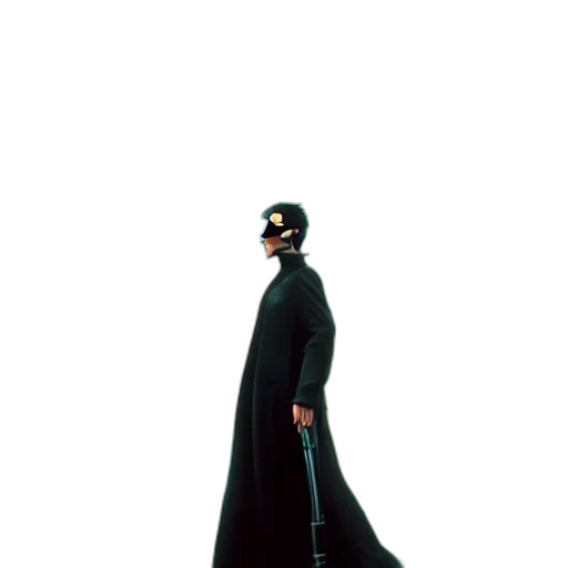 jacket, hat, staff, mask transparent PNG cut-out