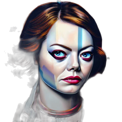 face, photorealistic, fantasy art, comic book art transparent PNG cut-out