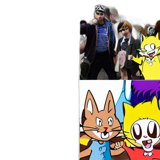 animal, jacket, creature, staff, concept art, cartoon, anime, comic book art transparent PNG cut-out