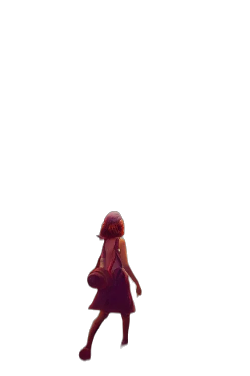 dress, creature, robot, staff transparent PNG cut-out