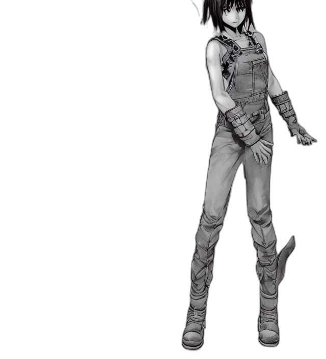 weapon, robot, jacket, staff, concept art, comic book art, cartoon, 3d render transparent PNG cut-out