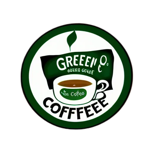 3d render, green, circular, coffee transparent PNG cut-out