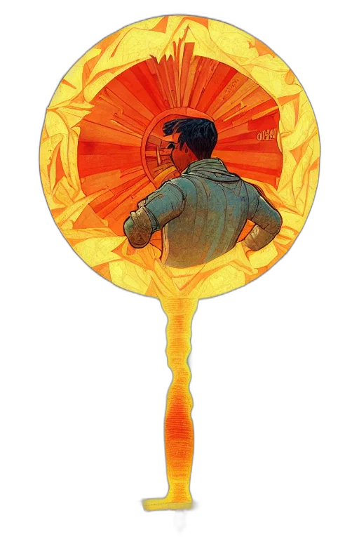 umbrella, staff, jacket, weapon transparent PNG cut-out