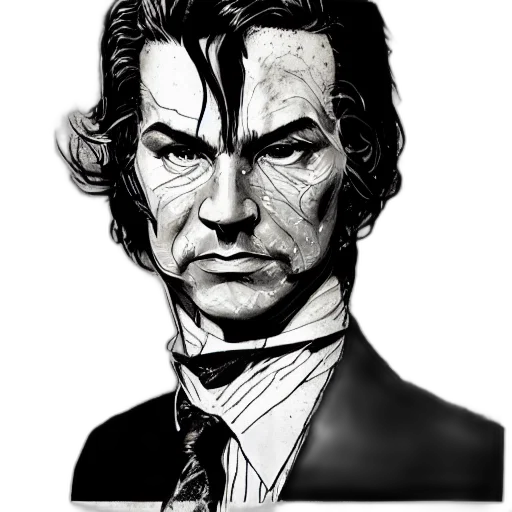 face, mask, staff, comic book art transparent PNG cut-out