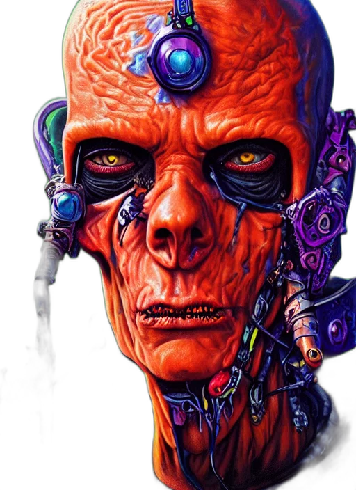 robot, face, mask, cyberpunk, concept art, comic book art, photorealistic, outer space transparent PNG cut-out