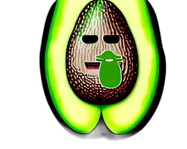 food, animal, mask, hat, photorealistic, 3d render, concept art, avocado transparent PNG cut-out