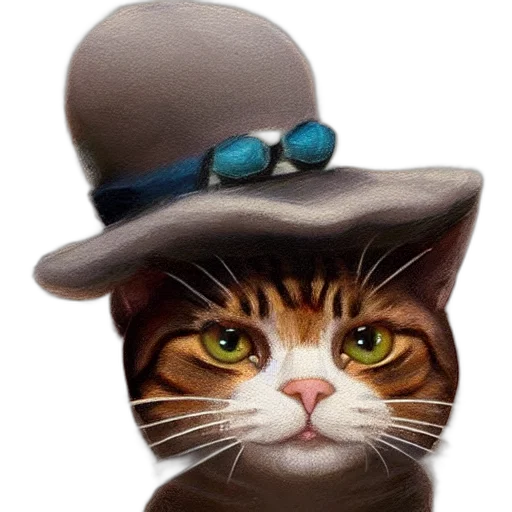 hat, staff, animal, face transparent PNG cut-out