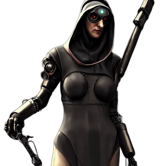 staff, robot, weapon, jacket transparent PNG cut-out