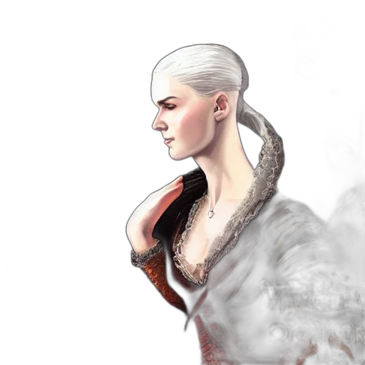 face, dragon, dress, crown, fantasy art, concept art, watercolor, photorealistic transparent PNG cut-out