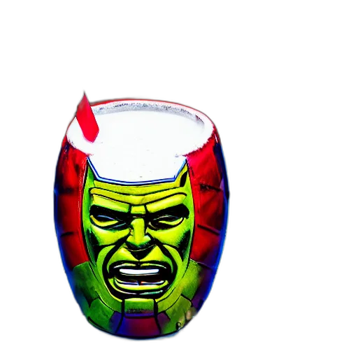 mask, bottle, face, comic book art, 3d render, closeup, photorealistic, photograph transparent PNG cut-out