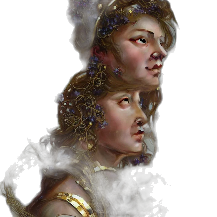 crown, face, mask, staff transparent PNG cut-out