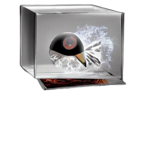 robot, mask, dragon, bottle, 3d render, photorealistic, concept art, cube transparent PNG cut-out
