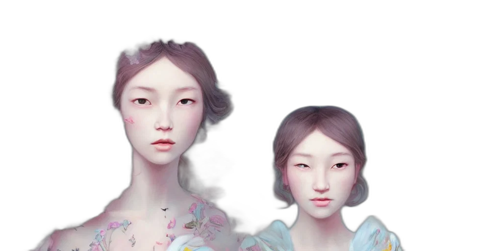 face, mask, dress, photorealistic transparent PNG cut-out