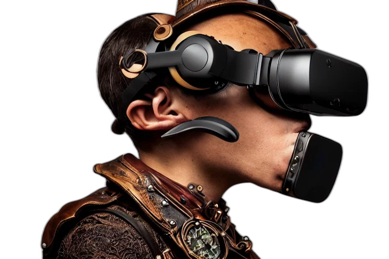staff, mask, face, 3d render transparent PNG cut-out